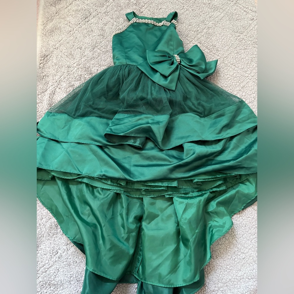 Iris & Ivy Green Formal Kids Dress